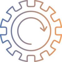 Gear Wheel Drawing Line Gradient Icon vector