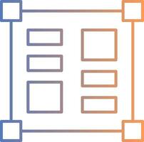 Layout Tools Line Gradient Icon vector