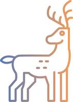 Reindeer Line Gradient Icon vector
