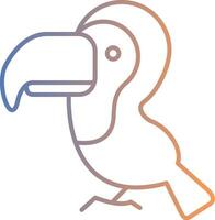 Toucan Line Gradient Icon vector