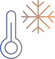 Cold Line Gradient Icon vector