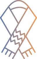 Scarf Line Gradient Icon vector
