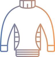 icono de gradiente de línea de suéter vector