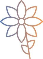 Flower Line Gradient Icon vector