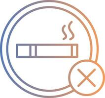 No Smoking Line Gradient Icon vector