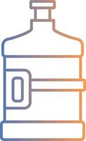 Water Flask Line Gradient Icon vector