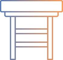 Stool Line Gradient Icon vector