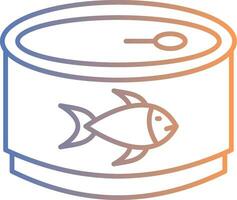 Tuna Line Gradient Icon vector