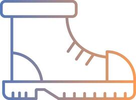 Boot Line Gradient Icon vector