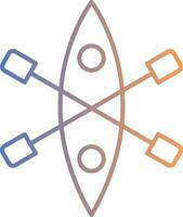 Kayak Line Gradient Icon vector