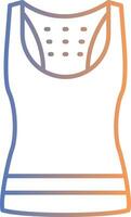 Tank Top Line Gradient Icon vector