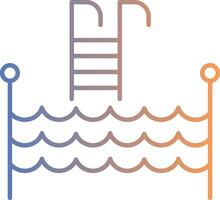 Swimming Pool Line Gradient Icon vector