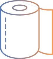 Toilet Roll Line Gradient Icon vector