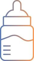 Baby Bottle Line Gradient Icon vector