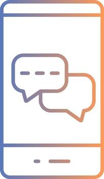 Messages Line Gradient Icon vector