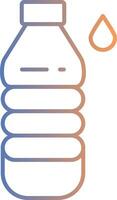 Water Bottle Line Gradient Icon vector