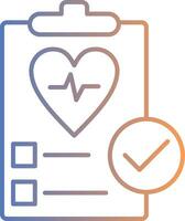 Health Check Line Gradient Icon vector