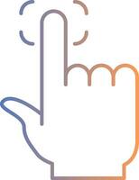 Finger Print Line Gradient Icon vector