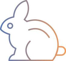 Rabbit Line Gradient Icon vector