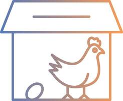 Chicken Coop Line Gradient Icon vector