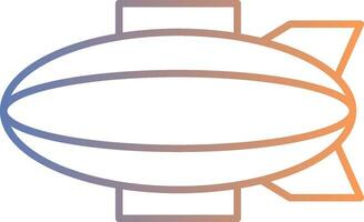 Blimp Line Gradient Icon vector