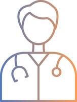 Doctor Line Gradient Icon vector