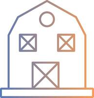 Barn Line Gradient Icon vector