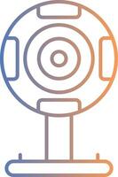 Webcam Line Gradient Icon vector
