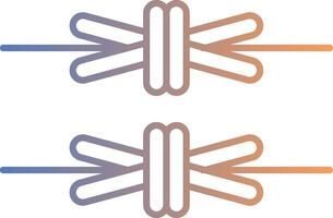 Barbed Wire Line Gradient Icon vector