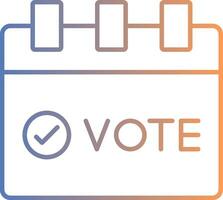 Elections Line Gradient Icon vector