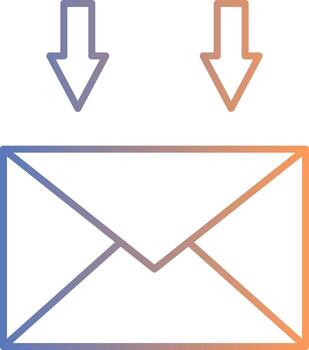 Mail Line Gradient Icon vector