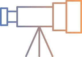 Telescope Line Gradient Icon vector