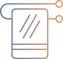 Towel Rack Line Gradient Icon vector