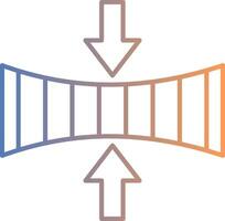 Elasticity Line Gradient Icon vector