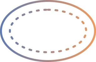 Oval Line Gradient Icon vector