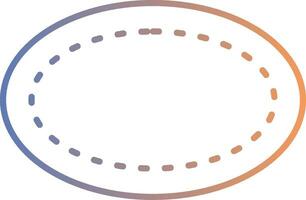 Oval Line Gradient Icon vector