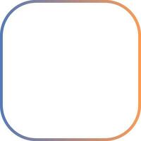 Round Corner Line Gradient Icon vector