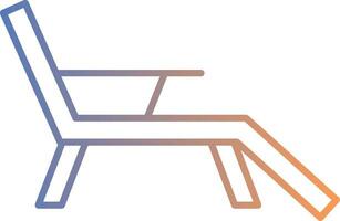 Deck Chair Line Gradient Icon vector