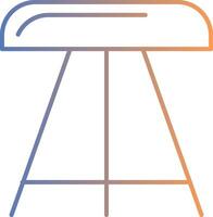 Stool Line Gradient Icon vector