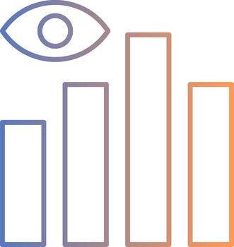 Data Visualization Line Gradient Icon vector