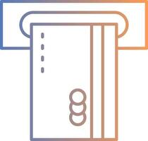 Insert Card Line Gradient Icon vector