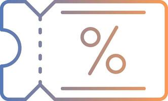 Coupon Line Gradient Icon vector