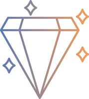 Diamond Line Gradient Icon vector
