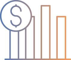 Sales Line Gradient Icon vector