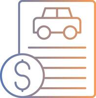 Car Loan Line Gradient Icon vector