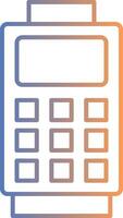 Card Reader Line Gradient Icon vector