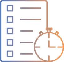 Track Of Time Line Gradient Icon vector