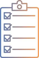 Checklist Line Gradient Icon vector