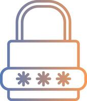 Lock Line Gradient Icon vector