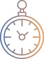 Pocket Watch Line Gradient Icon vector